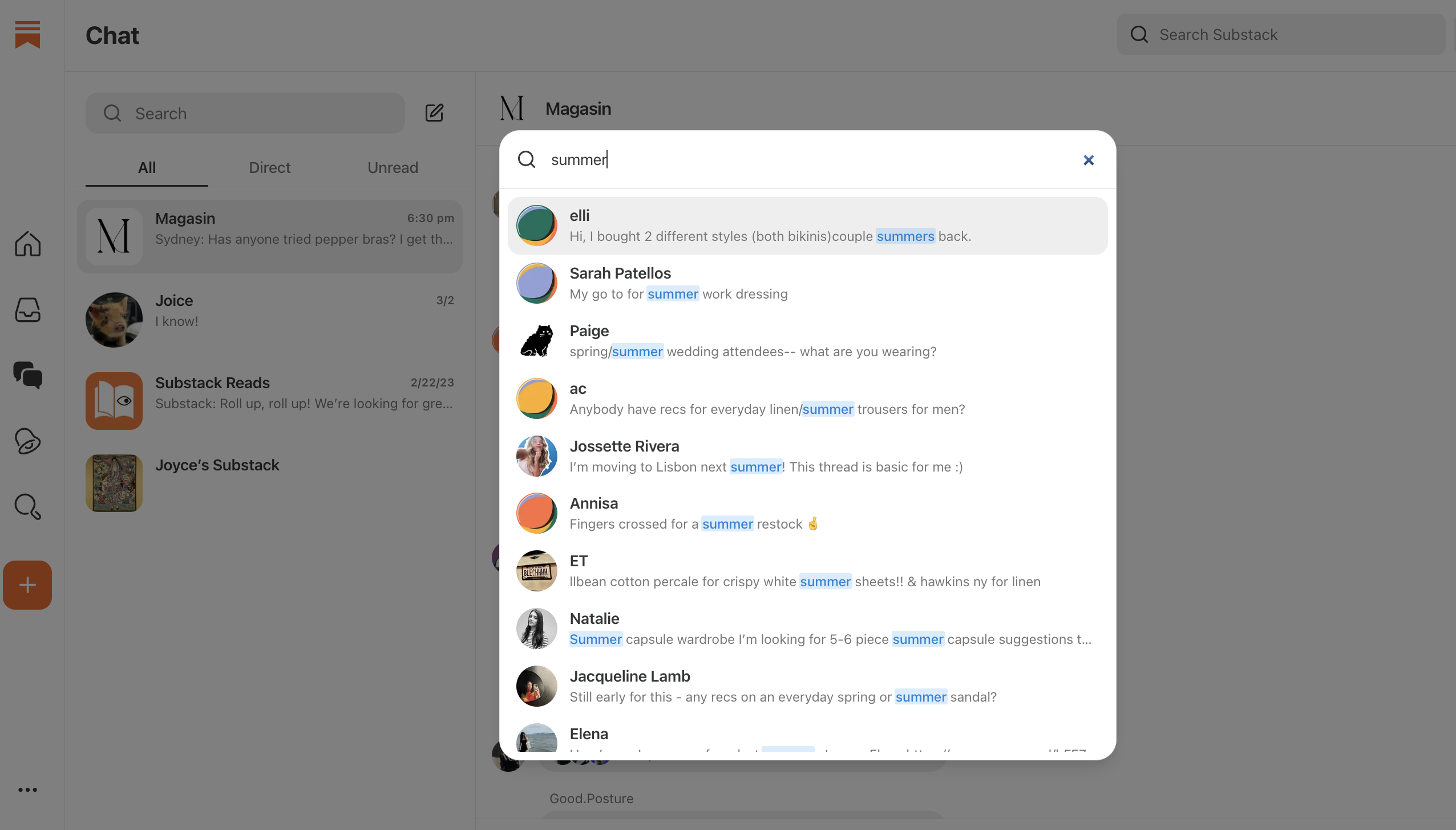 Web Chat Search