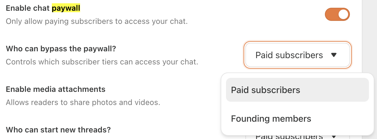 Paywalling the Entire Chat