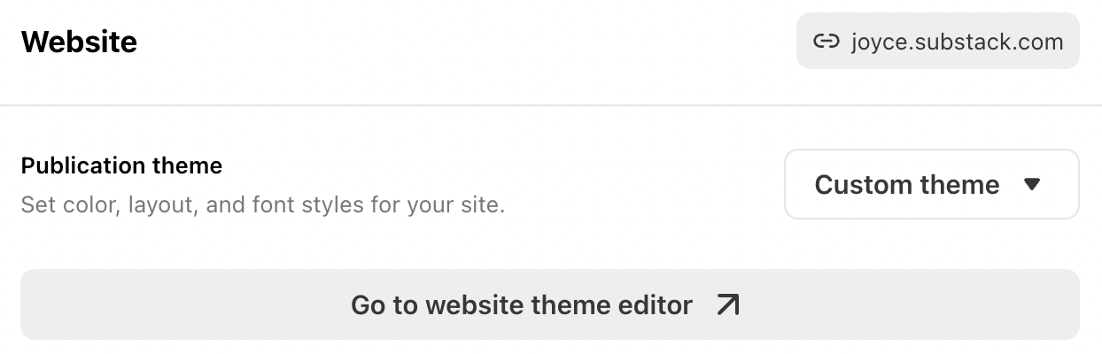 How do I set a custom theme for my publication? – Substack, Inc